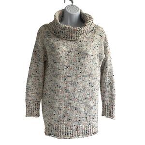 Moon & Madison Speckled Turtleneck Sweater Chunky Knit‎ Cozy Oversized Winter XS